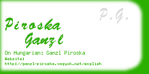 piroska ganzl business card